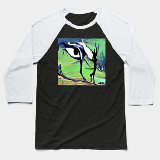 ALL SEEING FOREST ORIGINAL AI DIGITALLY GENERATED ARTWORK Baseball T-Shirt